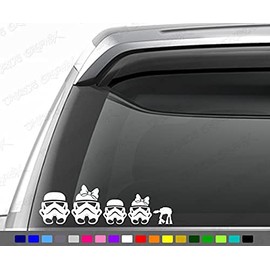 Unique Graphix - Stormtrooper Family Decal Car Window Sticker V1