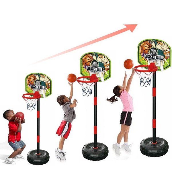 Coolbitz - Basketball Set with Adjustable Stand for Kids for Indoor and Outdoor use | Children Junior Basketball Set with Hoop and Stand with Ball and Net