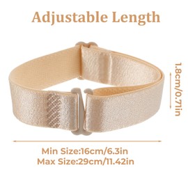 Tyqour 6 Pcs Bra Strap Holders for Slipping Women's Non-Slip Bra Strap Extender Elastic Adjustable Bra Strap Clips for Racerback Conceal Straps, Width 0.71in/1.8cm (Black, White, Skin Color)