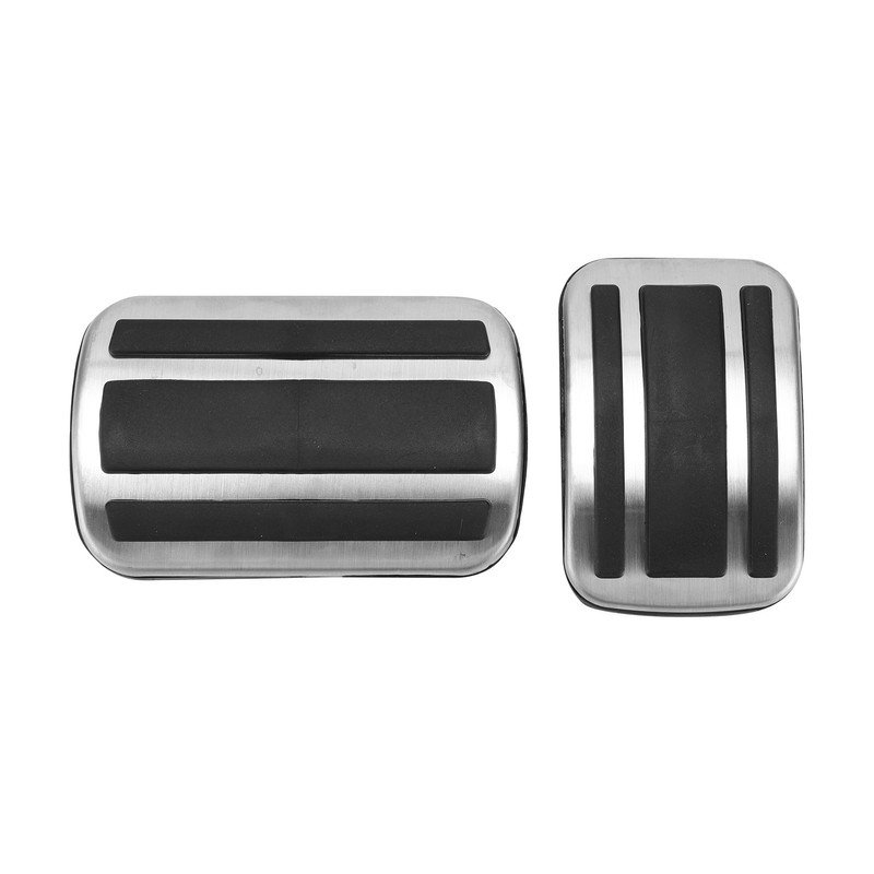 2pcs Accelerator Pedal Brake Footrest Pad Aluminum Alloy Replacement for