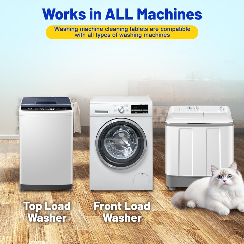 Nunemosk Washing Machine Cleaner -15 Pack, Formulated for Pet Owners