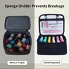 YAHOURWAT Nail Polish Organizer Case Holds 30 Bottles(15ml-0.5 fl.oz)