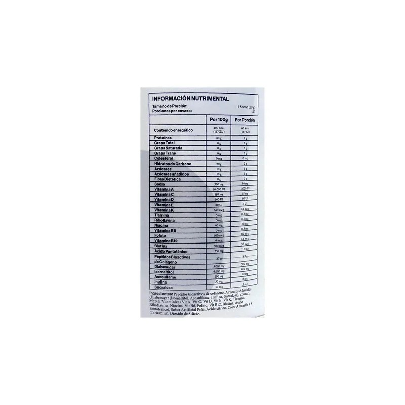 Péptidos De Colágeno Biotina 400 G Piña G-prot