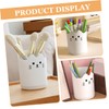 WOONEKY Adorable Makeup Brush Holder Desk Organizer Rotating Storage Tube