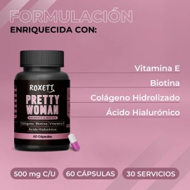 Pretty Woman Colágeno Hidrolizado Vitamina E Biotina 60 Caps