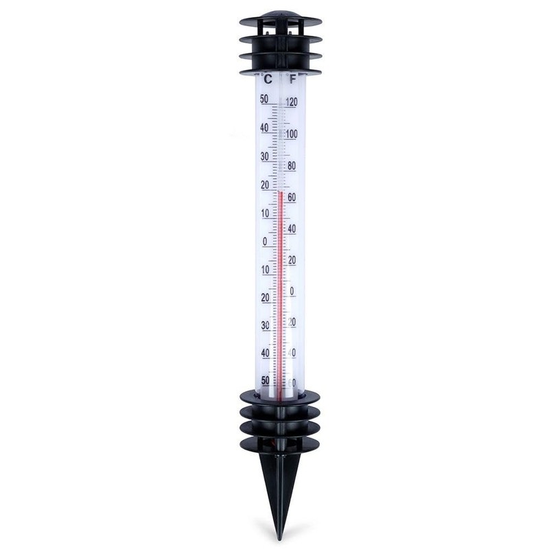 Vilde Outdoor Garden Thermometer with Ground Spike 23 cm White