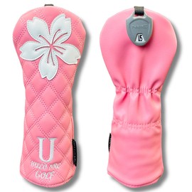 Golf Headcover, Stylish, Cool, Quilted Headcover, Available in 5 Different Colors, High Quality Quilting Material and Sophisticated Design, Adult Style (For hibiscus, Blossom Pink, UT)