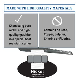 Gasoila Thred Gard Nickel-Based Anti-Seize & Lubricating Compound, 1/2lb w/Brush - Non-Drip, Exceeds MIL-A-907D Spec, High Temp 2600°F, Pure Nickel & Graphite for Rust, Corrosion & Seizing Prevention