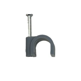 Grey Round Cable Clips 5mm- 50 Pieces