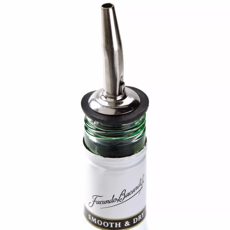 Update (ONE DOZEN) CHROME TAPERED LIQUOR POURER HEAVY DUTY METAL