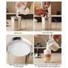 Manual Milk Frother, 27oz Stainless Steel Hand Pump Milk Frother