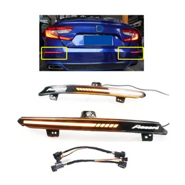 ECAHAYAKU Compatible With Honda Accord 10th 2018 2019 2020 2021 2022 Smoke lens LED Rear Bumper Reflector Tail Lights Turn Signal Sequential Flashing Brake Driving Fog Lamps Accessories