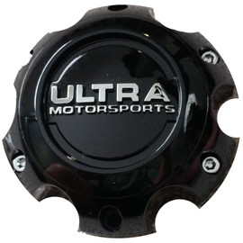 Ultra Motorsports 6 Lug Gloss Black Wheel Center Cap (Qty 1) Pn: 89-9765BK