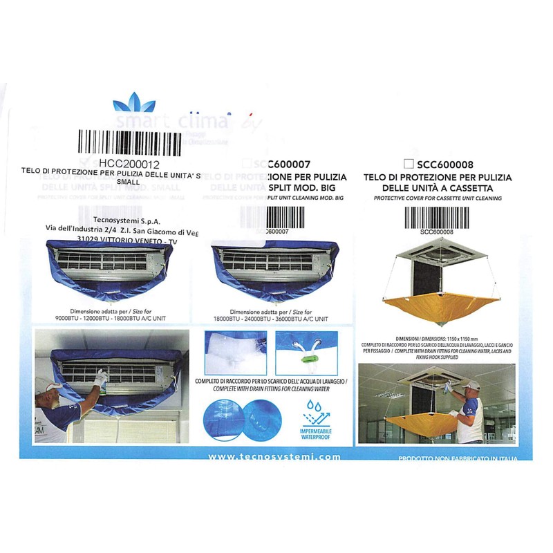Protective Film / Cover for Cleaning Split Air Conditioners Size