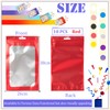 10 Stück Zip-Beutel Groß Mylar Bags Rot Holografische Beutel 26x38cm,Wiederverschließbare
