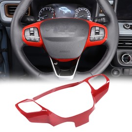 Car Steering Wheel Button Frame Cover Trim Compatible with Ford Maverick 2022 Aunginsy Car Steering Wheel Button Panel Protection Frame Cover ABS Red Interior Decorative Accessories