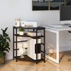 VEDECASA Corner Printer Stand Table with Power Outlet Charging Plugs