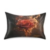 ALAZA Red Rose Flower Fire Satin Pillowcase Standard Size Pillow Cases Envelope Closure Bed Pillow Cover, 20 x 26 inch