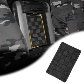 JAKISIMA Center Console Organizer Storage Compatible with 2007-2011 Interior Accessories Armrest Tactical Webbing Molle Panel 1 Pack Black (for Wrangler JK 4Runner)