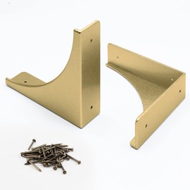 BokWin Gold Box Corner Protector Metal,4 Pcs 2.56 Inch Decorative Corner Brackets with Screws,Edge Guard for Box Furniture Table Shelf Cabinet