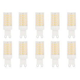 HUAMu 7 W G9 LED Bulb, 700 Lumens, Warm White 3000 K, Replacement 70 W Halogen Bulb, No Flickering, 360° Beam Angle, Not Dimmable, Pack of 10, 18 x 55 mm