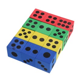 Gatuida 12pcs Lightweight Foam Dice Colorful Cubes for Classroom Games Party Activities Soft Silent Play Dice for Group Learning and Raffles Easy to Clean Eva Game Props