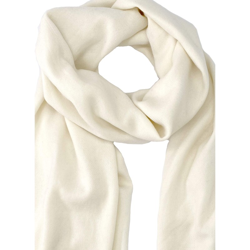 Pure Cashmere Pashmina Shawl 3 Ply Natural