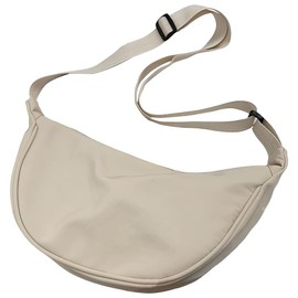 CPJJ Crossbody bag made of nylon, moon bag women, small women's shoulder bag with adjustable shoulder strap, a