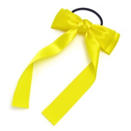 Paris Kids Hair Elastic Color Ribbon Ribbon Long Ribbon Hair Accessory Hair Accessory Rainbow Event Concert Yellow, yellow