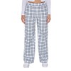 Forever 21 Women's Plaid Wide-Leg Pants, Blue/White