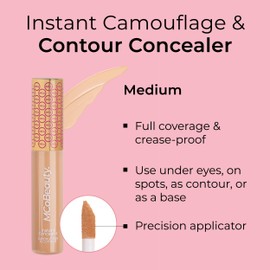MCoBeauty - Instant Concealer Camouflage and Contour - Full Coverage Cream Formula - Contour Medium Shade - Conceals, Highlights and Contours - Concealers & Neutralizing Makeup