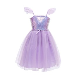 Creative Education Lilac Sequins Princess Dress - Size 3-4 Pretend Play & Imaginative Play for Babies