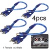 Unbranded 4Pcs RCA Y Splitter Audio Jack Cable Adapter 1