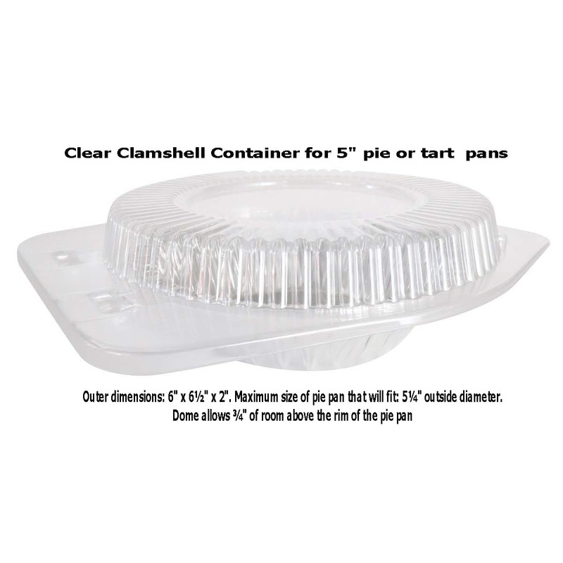 KitchenDance Disposable Plastic Pie Pans with Clear Clamshell Containers -