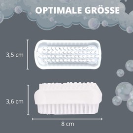 PARSA Beauty Double Sided Hand Brush Nail Brush - Nail Brush Set (5 Pieces White) - Hand Wash Brush for Bathroom, Toilet, Sink, Workshop