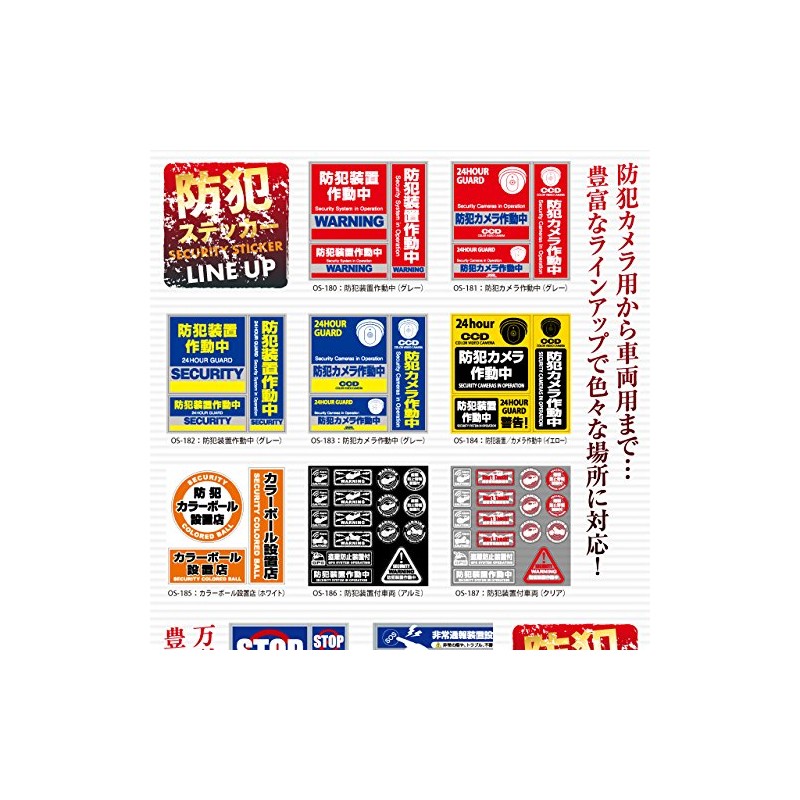 OnSupply Crime Prevention Security Sticker (English Language Not Guaranteed)