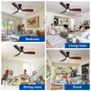 DLLT 42-Inch Ceiling Fans with Lights: Flush Mount Ceiling Fan