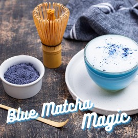 AKI Butterfly Pea Flower Powder For Tea (4oz / 114g) - Packed with Vitamins & Minerals - Experience Vibrant Colors - Transform the Dishes & Drinks with a Splash of Color | Non- GMO & Gluten Free