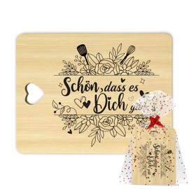 Cdithy Bamboo Chopping Board, Kitchen Gifts for Women, Birthday Gift for Wife and Girlfriend, Schön dass es Dich gibt Gifts, Original Gift for Mum, Girlfriend, Men, Mother's Day Gift