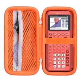 Khanka Hard Travel Case Replacement for Texas Instruments TI-83 Plus/TI-84 Plus/TI-84 Plus CE Color Graphing Calculator, Case Only (Coral)