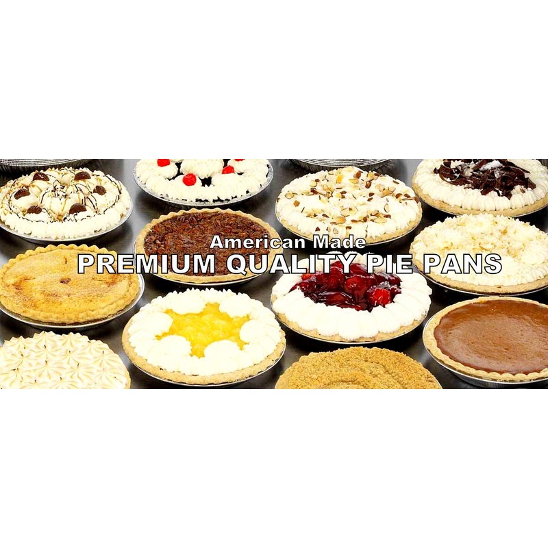 Pactogo 9" Disposable Heavy Smooth-Wall Aluminum Foil Pie Pans (Pack