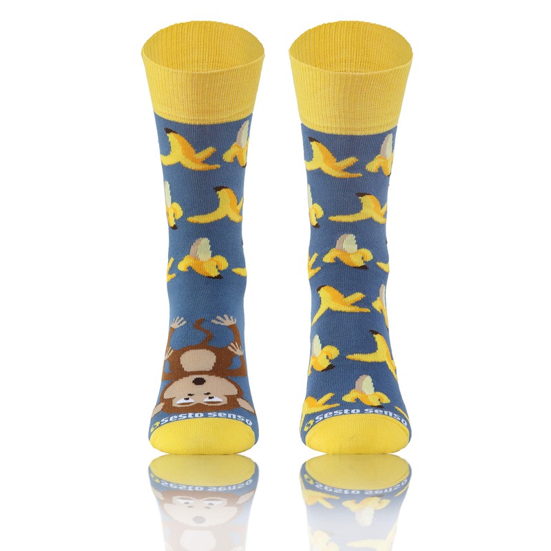Sesto Senso Funny Unmatched Cotton Socks for Men and Women