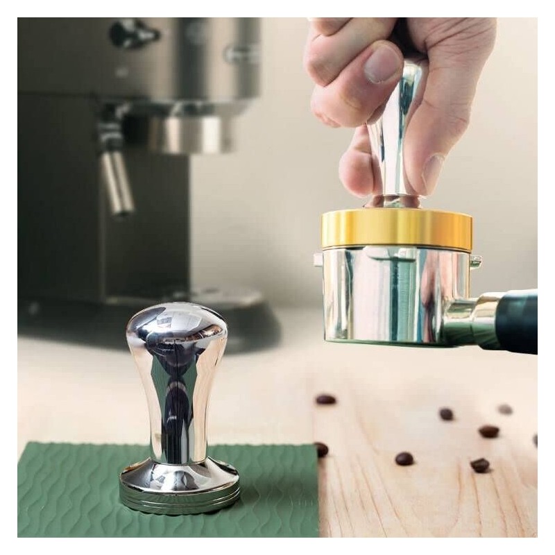 51mm Espresso Coffee Tamper, Stainless Steel Base