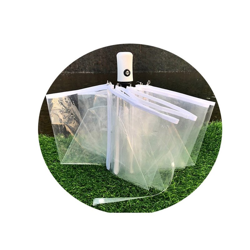 AIXICWXI Auto Open Close Transparent Umbrella - Folding, Windproof, Clear