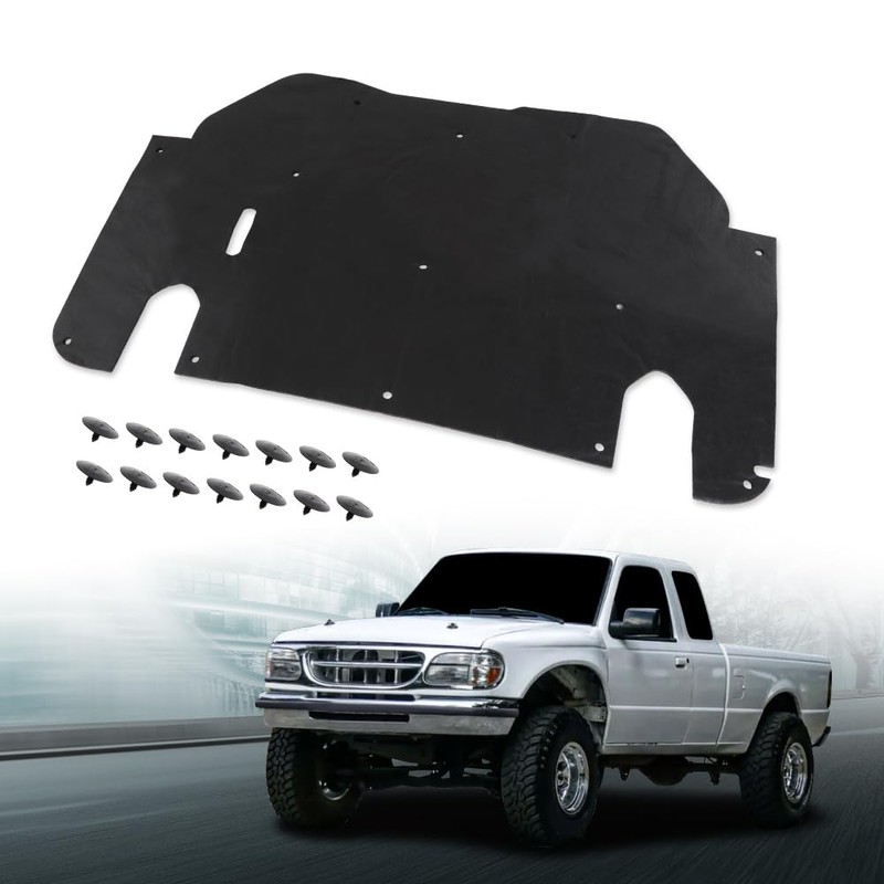 LQI Hood Insulation Pad 1/2" with clips Compatible with Ford