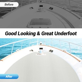 Boat Flooring,94.5 * 35.4inch EVA Foam Boat Flooring,RV Mat,Supports Free Cutting,Non-Slip Self-Adhesive Flooring for Motorboat RV Yacht Kayak Swim Platform (Gray)