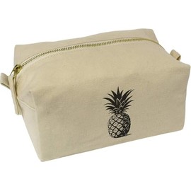 'Single Pineapple' Canvas Wash Bag/Makeup Case (CS00041764)