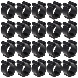 SING F LTD 20PCS Billiards Snooker Cue Locating Clip Holder Fishing Pole Rod Holder Clips Plastic Pool Cue Clips for Pool Cue Holder Pool Cue Rack Accessories Black