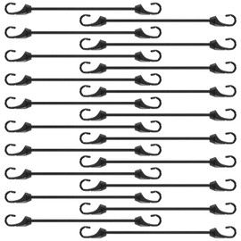TaoTazon Bungee Cord with Hooks, Pack of 20, Expander with Hooks, 23 cm, Multifunctional Heavy Duty Tarpaulin Tensioners, Rubber Tensioners with Hooks for Banners, Posters, Tents