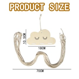 JCUGSBS Hair Clips Storage, Hair Clips Storage Girls, Hair Clips Holder, Hair Pin Storage Headband, Hair Band Storage Belt Hair Clip Organiser (Beige)